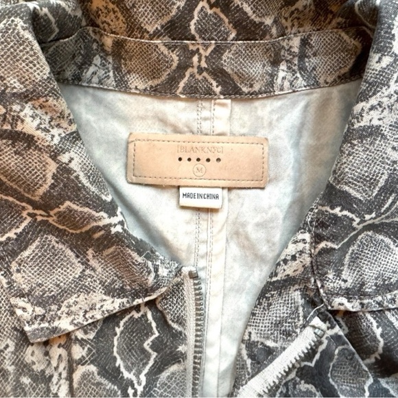 BLANKNYC Snakeskin Print Moto Jacket - Medium - Picture 9 of 14